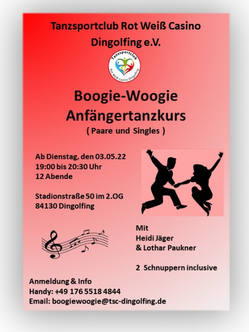Boogie Woogie Anfängertanzkurs ab 03.05.22