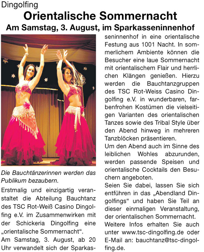 orient sommernacht 2013